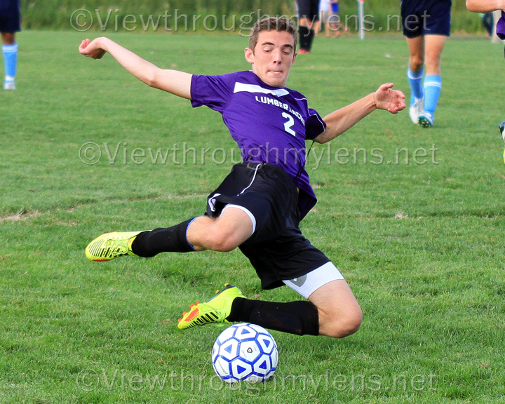 Ben Pietsch goes low to shoot for his first half goal.