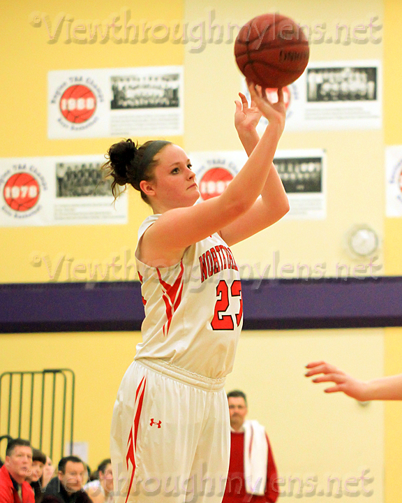 North Branch’s Sara Lekson fires up a three-pointer in the Wood City Classic.