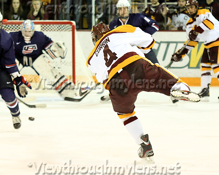 Willie Corrin fires a wrist shot from the blue line