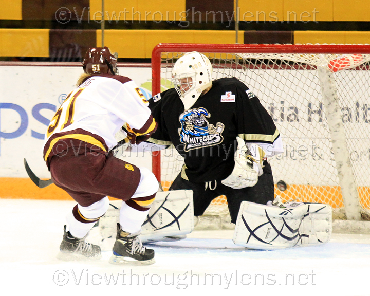 Winberg beats Whitecaps goaltender Sonya Sandahl